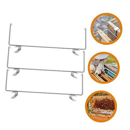 Happyyami 3pcs Stainless Steel Beehive Frame Holder Bee Nest Support Bracket Beekeeping Equipment