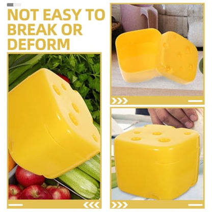 BESPORTBLE 2pcs Cheese Storage Boxes with Lid Design for Refrigerator Airtight Cheese Holder and Dairy Container Food-grade Preservation Containers for Kitchen and Restaurant Use