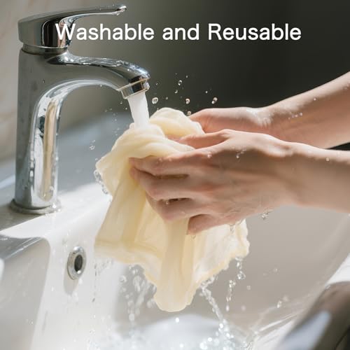 4 Pack Reusable Cheesecloth (20x20''),Grade 100,Cheesecloth for Straining,Ultra-Fine Unbleached Cheese Cloth Strainer for Cooking,Baking,Juicing,Cheese Making | Precut, Hemmed Edges,Washable - size: 20x20'' 4 Pack