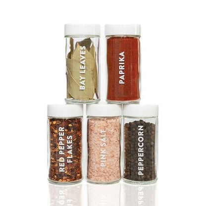 Clear Spice Labels for Glass Jars, 168 Preprinted Spice Jar Labels, Waterpoof Seasoning Herb Stickers Only, Kitchen Container Pantry Organization - style: Clear Spice Labels