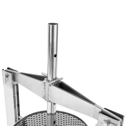 20L/5.28gal Fruit Wine Press Machine, Stainless Steel Hydraulic Jack Press Extractor Manual Juicer Crusher DIY Large Fruit Cider Grinder for Wine and Juice Making - size: 20L/5.3gal
