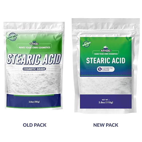 Stearic Acid Powder (110 g / 3.8 oz) - Cosmetic Grade Thickener Emulsifier & Hardening Agent for Creams Lotions Soaps & DIY Formulations