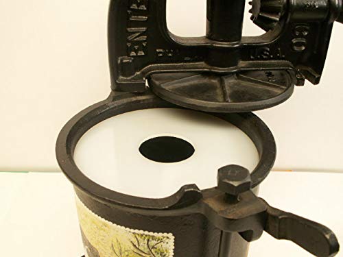 Shim press for 4 quart Enterprise and Chop Rite cast iron sausage stuffer and wine press. Fits 4 Qt size