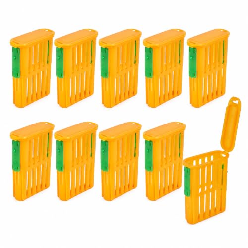 Queen Bee Catcher Cage Plastic Beekeeping Ventilated Clip 10PCS | Queen Bee Catcher Cage, Plastic Beekeeping Clip, Ventilated Design, Secure Grip, Reusable Tool, Set of 10