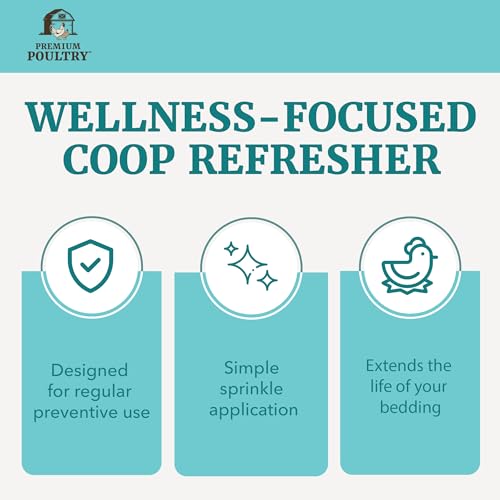 2 Pack Coop Fresh Chicken Coop Deodorizer & Coop Refresher, 25 lb, Natural Odor Eliminator w/ Food Grade Diatomaceous Earth, Moisture Absorber, Fly Control Support & Deep Litter Bedding Treatment