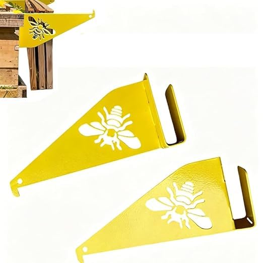 Beekeeping Hive Inspection Bracket, Heavy Duty Metal Beehive Frame Holder Support, Anti-Corrosion Apiary Gear for Beekeepers, Practical Hive Management Tool for Honey Collection (Yellow) - color: yellow
