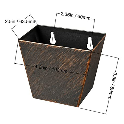 Retro Stainless Steel Beer Cap Bucket Wall Mounted Bottle Cap Catcher with Drain Holes Antique Copper for Outdoor Post Cooler Table - color: Aged Copper
