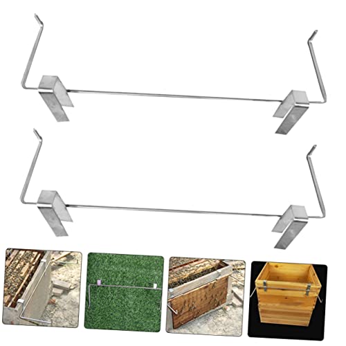 Yardwe 2pcs Bee Box Shelf Metal Stand Metal Clothing Rack Metal Storage Rack Storage Shelf for Bee Houses Beehive Storage Rack Nest Frame Stainless Steel Lift Silver Beehive Holder