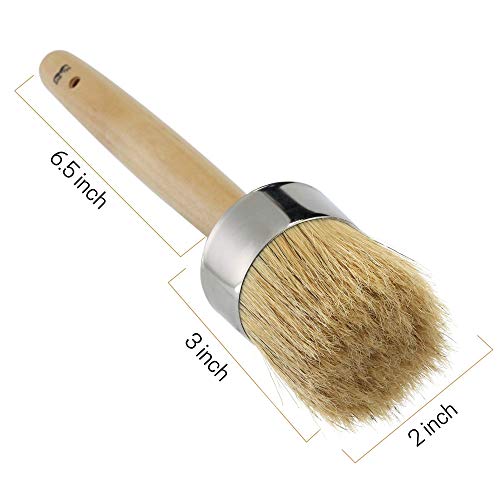 Mr. Pen Chalk & Wax Paint Brush, 2 Inch Round | Furniture Chalk Paint Brushes - size: 2 inch