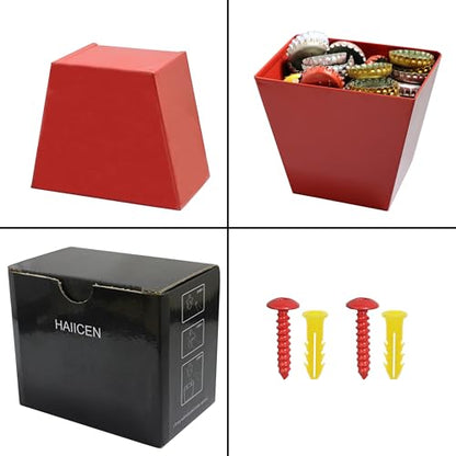 Red Bottle Cap Catcher Wall Mount Beer or Soda Top Bucket for Post Cooler - color: Red