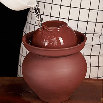 ZHOUXIAO Large Pickle Jar Ceramic Jar with Lid,Traditional Chinese Fermentation Kit Crock with Water Seal Airlock Lid, Fermentation Jar for Pickles,Sauerkraut,Kombucha Jar 6KG
