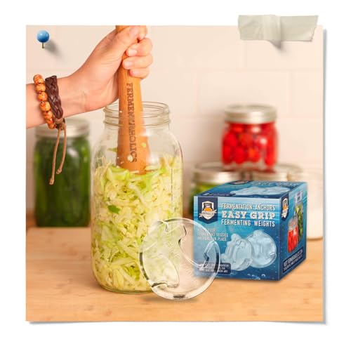 Fermentaholics Fermentation Tamper Tool, Make Sauerkraut At Home | Perfect Tool For Fermented Cabbage & Any Fermented Vegetables | DIY Fermented Sauerkraut | (Bamboo)