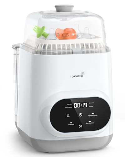 Grownsy EaseClean Bottle Washer Pro | All-in-One Bottle Washer and Sterilizer and Dryer | Baby Bottle Washer for Bottles, Pump Parts & Baby Essentials | Replaces Hand Washing - color: White