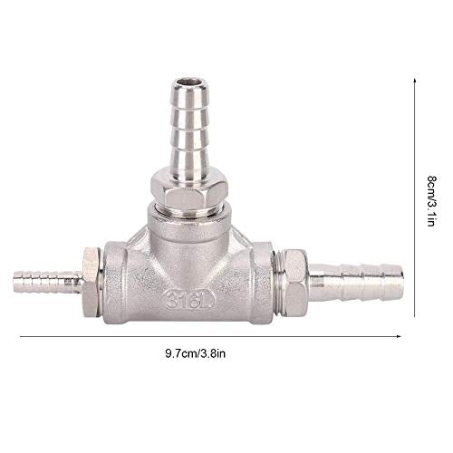 TOPINCN Beer Aerator Kit Household Stainless Steel Sealing Leakproof Beer Brewing Inline 3.2 Micron Aeration Stone for Homebrew Accessories