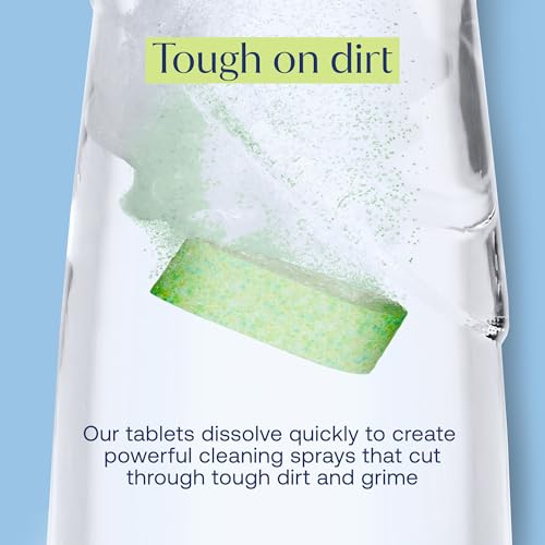 Fab Tab Multi-Purpose & Bathroom Cleaner Refill Tablets - Natural Cleaning Products - All-Purpose Cleaner Tablets - Plant-Based - No Harsh Chemicals - 8x 16.9 Fl oz Bottles (Bottles Not Included)