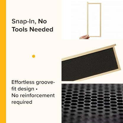 Mann Lake 5 5/8" Waxed Black Rite-Cell Foundation Sheets, Made in the USA, BPA-Free, Food-Grade, Beeswax-Coated for Beehive Frames, Fits 6 5/8" Hive Bodies, Durable, Wax Moth Resistant, 100-Pack - color: Black, size: 5-5/8-Inch