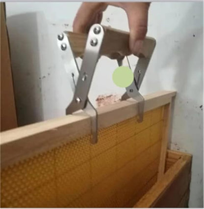 2pcs Wooden Hive Frame Grip Stainless Steel Holder Deep Lifter Beekeeper Tool for Bee Frames with Foundation