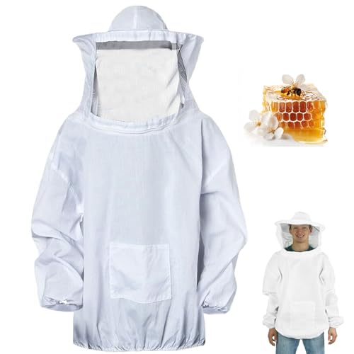 Beekeeping Suit, Practical Portable Lightweight Bee Keeping Suit Breathable Bee Jacket with Veil Hat for Men & Women Keeper for Men Beekeeping