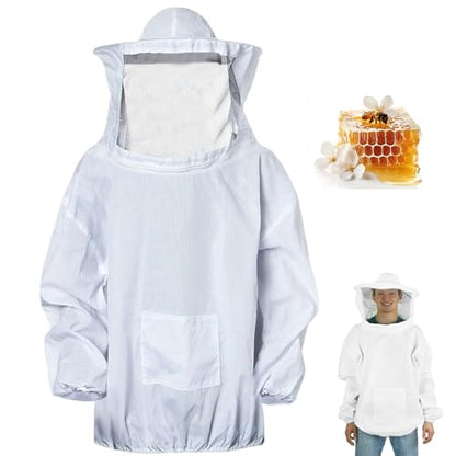 Beekeeping Suit, Practical Portable Lightweight Bee Keeping Suit Breathable Bee Jacket with Veil Hat for Men & Women Keeper for Men Beekeeping