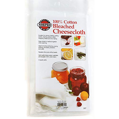 Norpro Reusable Cheese Cloth, Cotton, 2 sq-yd, Shown (357)