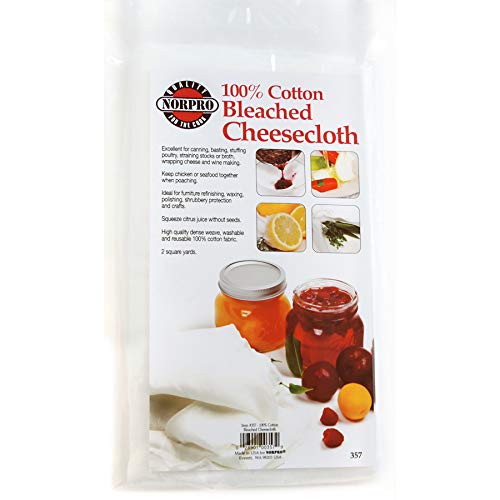 Norpro Reusable Cheese Cloth, Cotton, 2 sq-yd, Shown (357)