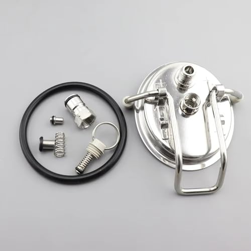 Keg Lid, Homebrew Beer Corny Keg Carbonation Lid with Ball Lock Gas Post + Hose Tube + 0.5 Micron Diffuser Stone