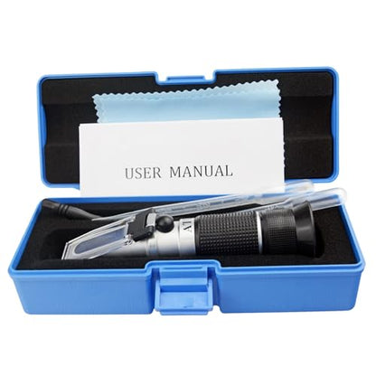 aichose Honey Refractometer for Honey Moisture, Brix and Baume, 3-in-1 Uses, 58-90% Brix Scale Range Honey Moisture Tester, with ATC, Ideal for Honey, Maple Syrup, and Molasses, Bee Keeping Supplies