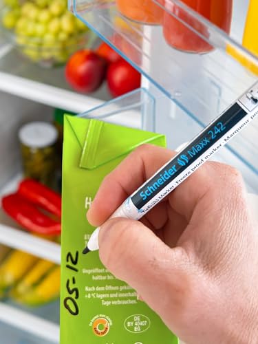 Schneider Maxx 242 Freezer Marker, Black, 1 mm Line Width, Frost Resistant to -25 Degrees