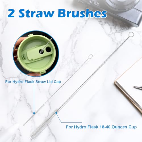 Palksky Water Bottle Cleaner Brush Kit for Hydroflask, Wide Straw Lid Brushes and Long Handle Scrubbing Bottles Brush for Hydro Flask 16/24/32/40 oz Cups - size: 4 Pack