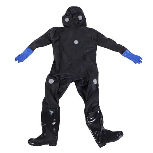 CHICIRIS Bee Keeper Costumes Adult Synthetic Leather Beekeeping Suit with Clear Veil Enhanced Grip Gloves for Men 70.9 to 72.8in Height Size 43 Shoes