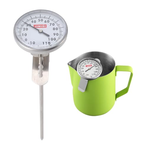 Yoidesu Pocket Milk Frothing Thermometer with 7.7 inch Probe Clip, Milk Thermometer for Steaming Milk, Bar Coffee Thermometer for The Coffee Drinks, Chocolate Milk Foam, Yoidesucqtk3ihbmn