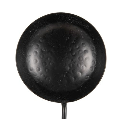 Creative Co-Op Hammered Stainless Steel Scoops, Black, Set of 4 - color: Black