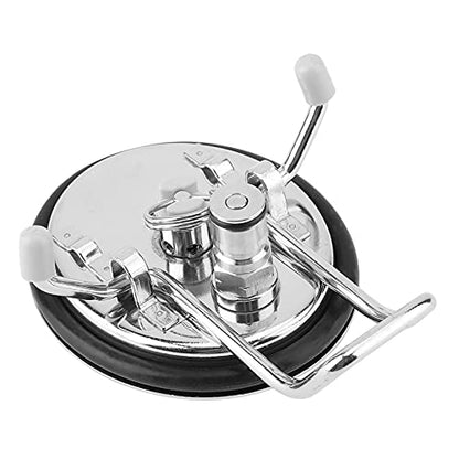 Carbonation Cap, Cornelius Style Keg Lid, Stainless Steel, with Built-in 0.5 Micron Diffusion Stone, Lock Post, for Homebrew Beer Kegs, Includes 2ft Beer Line