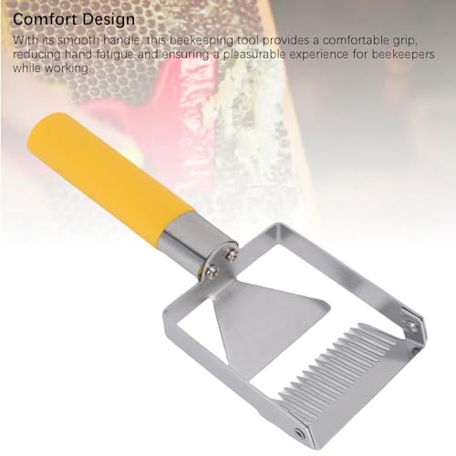Tissting Adjustable Honey Uncapping Fork 8.27in Stainless Steel Beekeeping Tool, Beehive Honey Scraper with Plastic Handle for Efficient Honey Extraction Beekeeper Equipment