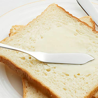 VANRA Cheese Spreader Knife Set 4-Piece Stainless Steel Butter Knife Small Sandwich Condiment Jam Bread Cream Canape Knives Spatula 5.9-inch - size: Pointed Tip