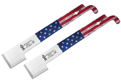 Frame Lifter and Scraper J Hook Tool Hive Tool Beekeeping Equipment (J Shaped:11 inch) (US Flag/Two Pcs) - color: US Flag/Two Pcs