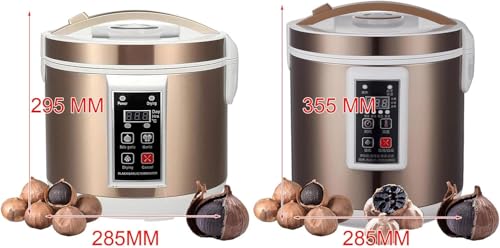 Black Garlic Fermenter (6/7.5L) Laminated Design + Stainless Steel Shelf 7-Day Fast Fermentation + Regular Drying + Power Off Memory for Yogurt, Natto, Fruit Vinegar, 7.5L