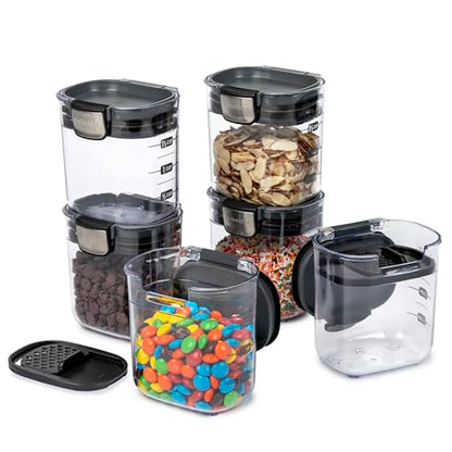 Progressive PKS-401 1.5 Cup Mini Prokeeper+ Airtight Silicone Seal Storage Container Great For Spices & Baking Acessories (6- Piece) - size: 6- Piece