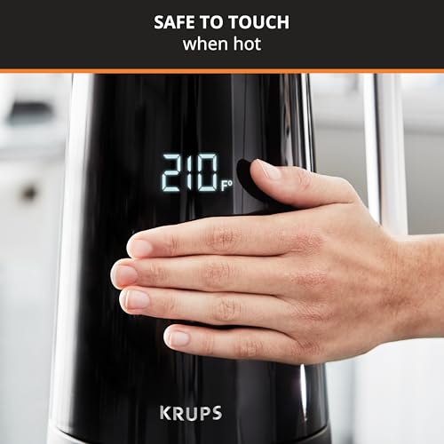 KRUPS Smart Temp Electric Kettle: 1.7L Capacity, 5 Precise Temperature Settings, Digital Display, Cool-Touch Exterior, Cordless Design for Tea and Coffee Lovers - style: Digital Kettle