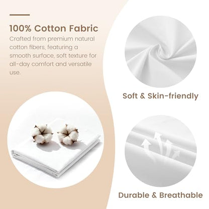 KUUP 100% Cotton Muslin Fabric, 63" Wide, 1/2/3/6 Yards, Natural Unbleached Muslin Fabric by Yard, Light Weight Soft Breathable Cotton Fabric for Sewing Embroidery, Garments, Crafts, Binding - color: White, size: 63-5 Yards
