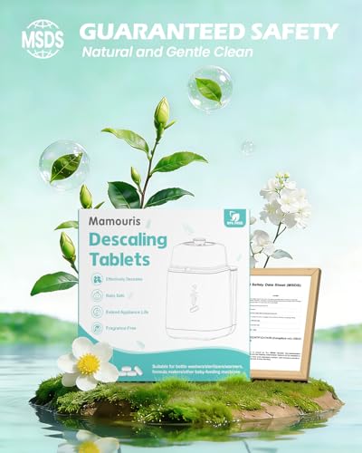 Descaling Tablets for Bottle Washer & Warmers: 36 Count Descaler Tablets Removes Limescale & Milk Residue, Citric Acid Cleaner Compatible with Momcozy Baby Brezza Grownsy Papablic Baby Bottle Washer - size: 36 Count