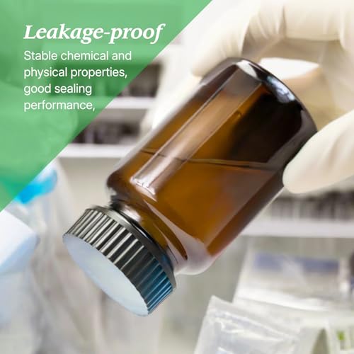 100 ml(3.3 OZ) Amber Glass Wide Mouth Packer Bottle with Black Ribbed Cap,UV Light Resistant Jars for Pills, Capsules, Essential Oils, DIY Salves - Airtight Storage Container， Pack of 24 bottles - size: 3.3 OZ