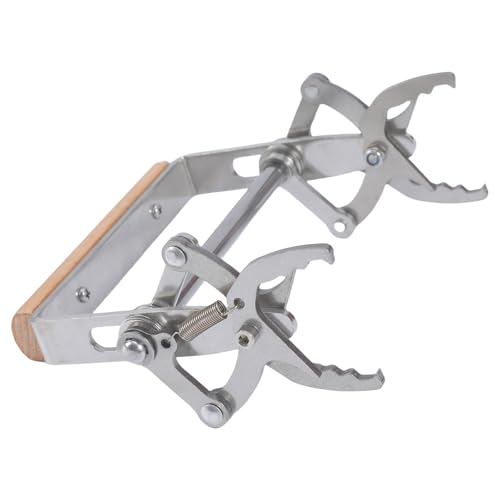 Stainless Steel Beekeeping Frame Grippers with Smooth Wood Handle for Secure Hives Frame Handling