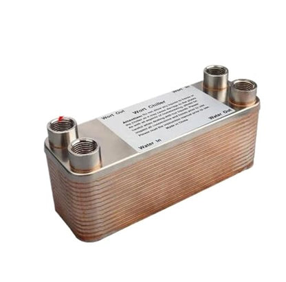 Female Thread Plate Wort Chiller Version 20/30/40 Plates Heat Exchanger Wort Chiller, Stainless Steel Counter Flow Chiller(30 Plates A) - color: 30 Plates a