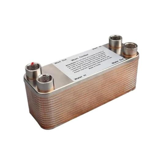 Female Thread Plate Wort Chiller Version 20/30/40 Plates Heat Exchanger Wort Chiller, Stainless Steel Counter Flow Chiller(30 Plates A) - color: 30 Plates a