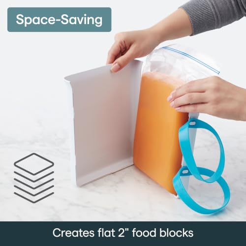 YouCopia FreezeUp Freezer Food Block Maker, 6 Cup, Meal Prep Bag Container to Freeze Soup and Leftovers - size: 6-Cup Capacity, style: Food Block Maker