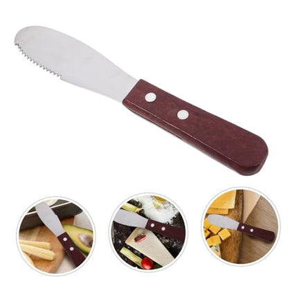 ABOOFAN Stainless Steel Cheese Knife Butter Slicer Baking Tool Knife Jam Spreader Portable Cheese Cutting Tool