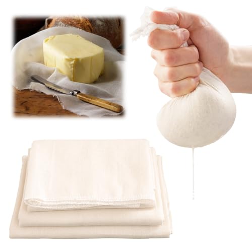 10 Pack Precut Cheesecloth,Grade 100, Ultra Fine for Straining & Cooking, 100% Unbleached Cotton Cheese Cloth Making Cloths Straining, Hemmed Combed Muslin Cheese Tools (80 * 80cm) - size: 80*80cm