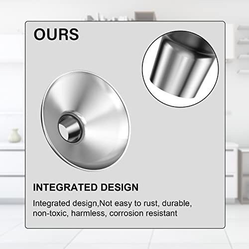 Serinar Stainless Steel Funnel, 2 Large and Small Mouth Filling Kitchen funnels, Liquids, fluids, Spices and Powders, Durable and Washable.