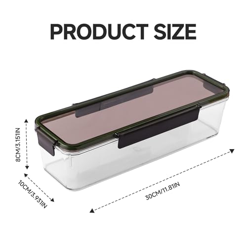 Celery Keeper for Refrigerator, Celery Storage Container with Lid, BPA-Free Long Plastic Fridge Storage Container for Fresh Celeries, Easy to Clean and Leak Proof, Food Storage Bins for Kitchen